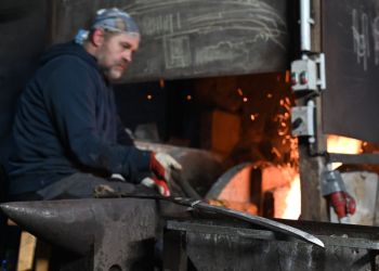 Pavel Bolf, fotogalerie kování meče školy Muramasa