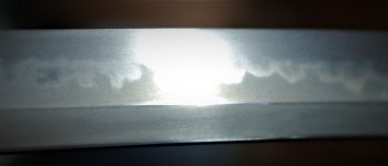 Pavel Bolf - Tachi v uchigatana koshirae, Kamakura Ichimonji styl, detail čepele