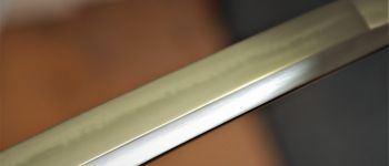 Pavel Bolf - Katana v základní nezdobené soupravě v Tenshó stylu, detail čepele