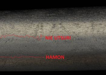  Zřetelná změna krystalické struktury v oblasti utsuri.