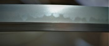 Pavel Bolf - Tachi v uchigatana koshirae, Kamakura Ichimonji styl, detail čepele