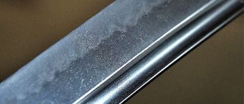 Pavel Bolf - Tachi ve stylu Kagemitsu v Tensho koshirae Detail čepele