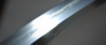 Pavel Bolf - Katana v základní nezdobené soupravě v Tenshó stylu, detail čepele