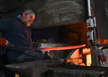 Pavel Bolf, fotogalerie kování meče školy Muramasa