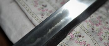Pavel Bolf - Katana ve stylu období Nambokucho. Detail čepele.