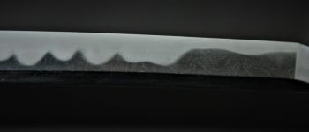 Pavel Bolf - O-wakizashi, Tensho koshirae, reprodukce Soshu stylu, detail čepele