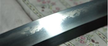 Pavel Bolf - Katana ve stylu období Nambokucho. Detail čepele.