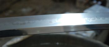 Pavel Bolf - Tachi v uchigatana koshirae, Kamakura Ichimonji styl, detail čepele