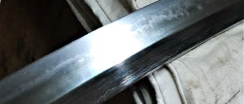 Pavel Bolf - Ichimonji katana blade detail